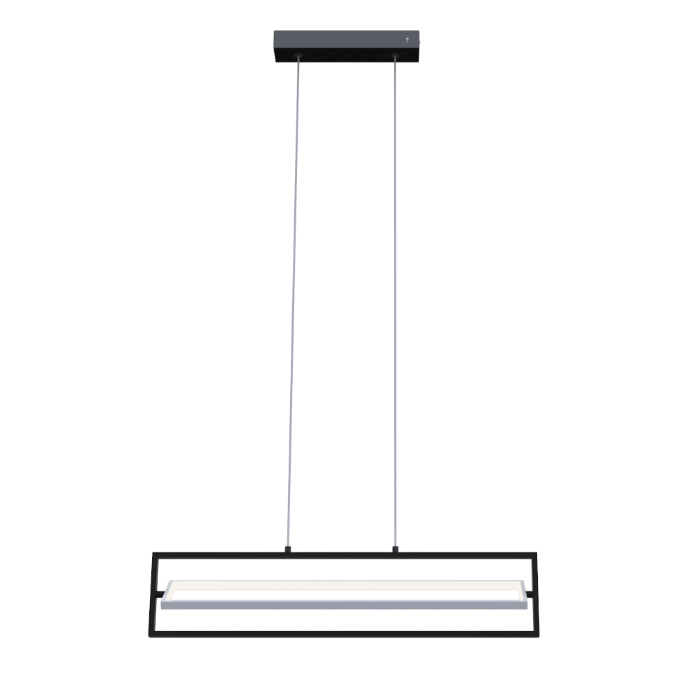 Светильник LED smart PRADA-Р с пультом 90Вт 3000-5000K 5800Lm Прямоугольный Черно-белый 220735